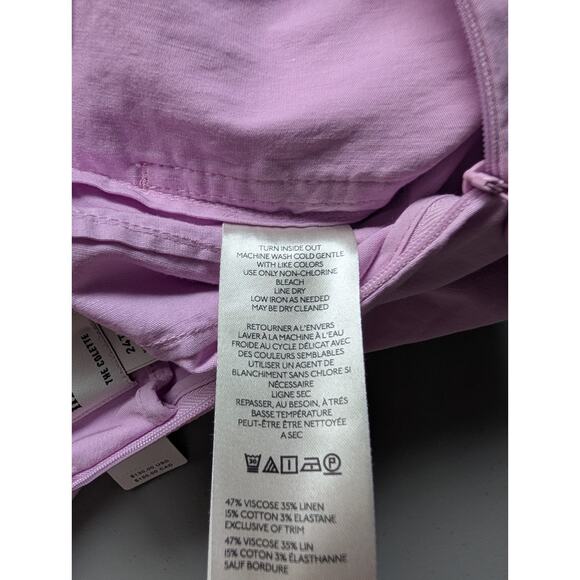 NWT Maeve The Colette Ruffle-hem Cropped Wide-leg Pants Sz 24Tall Lilac #8B507 - Picture 12 of 12